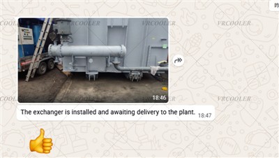 The Customer Received Shell-and-tube Heat Exchanger Manufactured By VRCOOLER